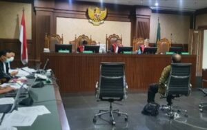 Sekjen Kementrian Sosial Hartono jadi saksi dalam sidang lanjutan kasus suap mantan Menteri Sosial Julian P Batubara, Rabu 5 Mei 2021