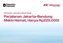 Promo January Best Deal, Tiket Whoosh Diskon Menjadi Rp225 Ribu