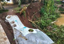 Dampak dari Hujan Deras Picu pergerakan Tanah di Desa Sukawangi