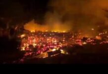 Kebakaran Hebat Landa Pemukiman dan Kios di Pasar kasongan, Katingan