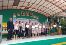 Puluhan Piala Hiasi Ajang FLS3N, O2SN, dan Pentas PAI Tingkat Kecamatan Klapanunggal.